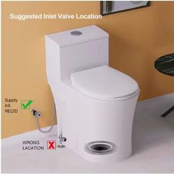 HOROW T0338W Compact One Piece Toilet with Comfort Chair Seat ADA Height 17.3", Elongated Dual Flush 0.8/1.28 GPF and MAP 1000g, Standard White Toilet