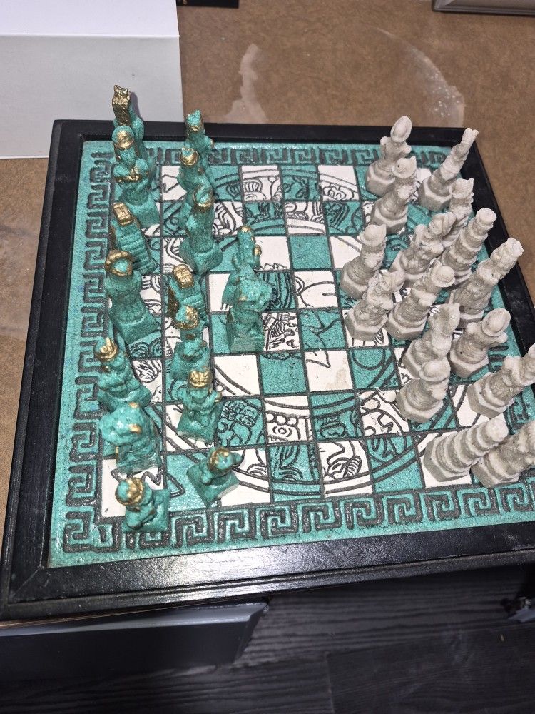 Mayan Aztec Chess Board Game
