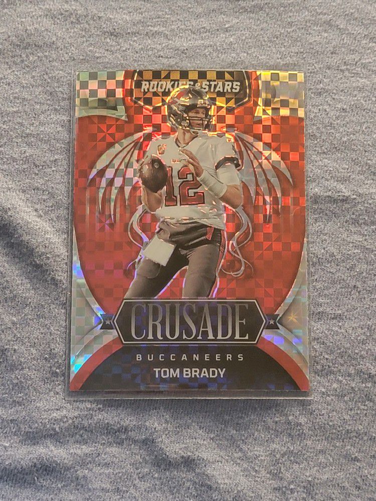 Tom Brady 2022 Rookies and Stars Crusade Red Plaid Parallel