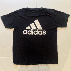 Adidas Go-To Tee Mens Size Large Black T-Shirt Logo Graphic Short Sleeve