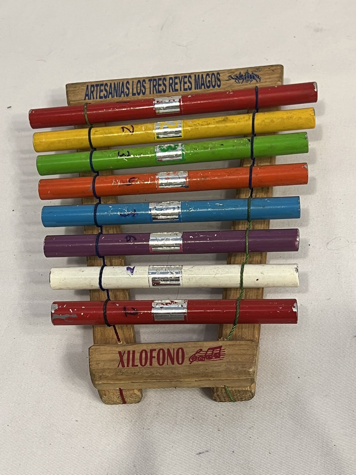 Vintage Wooden Xylophone Xilófono. 9” Long