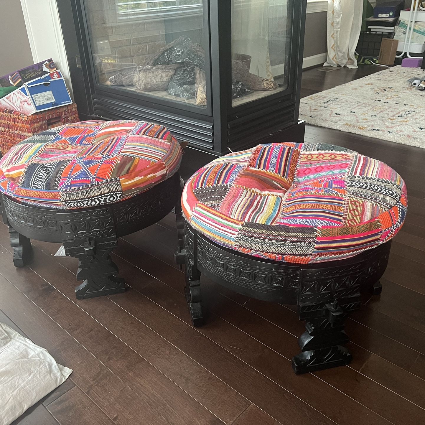 Black Bajot Stool (Cost plus world market)