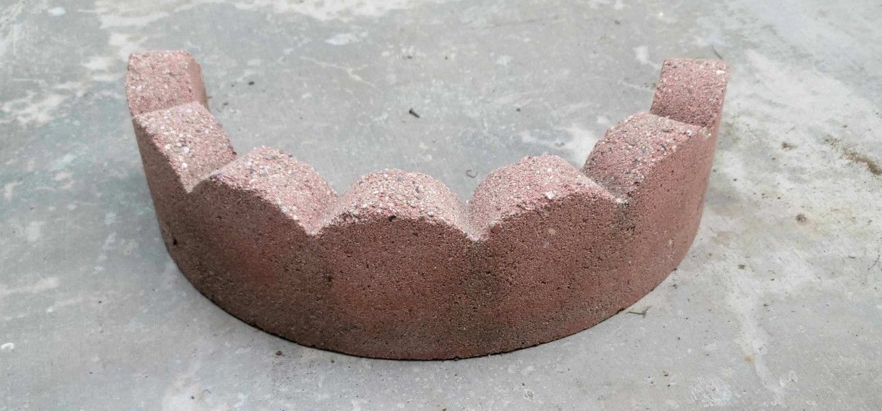 20 " X 2 " X 5.5 " River Red Concrete Tree Ring Edger