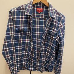 SUPREME Flannel Rare Sz Medium