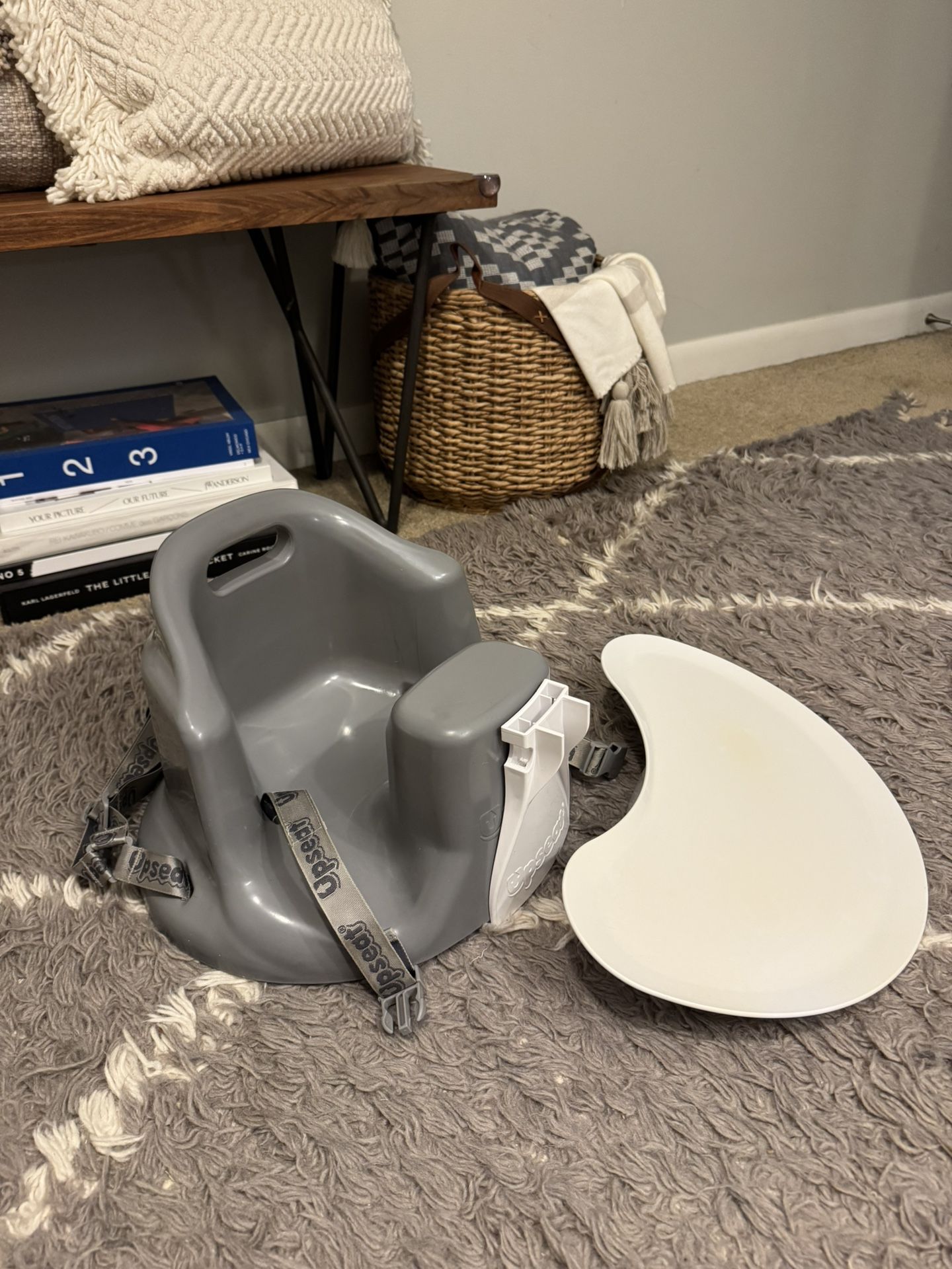 Upseat Ergonomic Baby Floor & Booster Seat with Tray