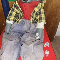wolf porcelain doll vintage