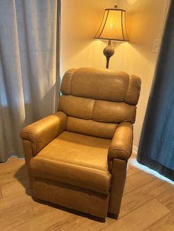 Tan Leather Recliner Chair