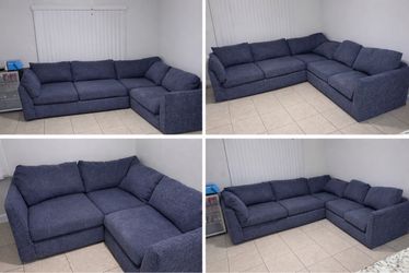 KEVIN CHARLES SECTIONAL SOFA – LARGE, COMFORTABLE, GOOD CONDITION