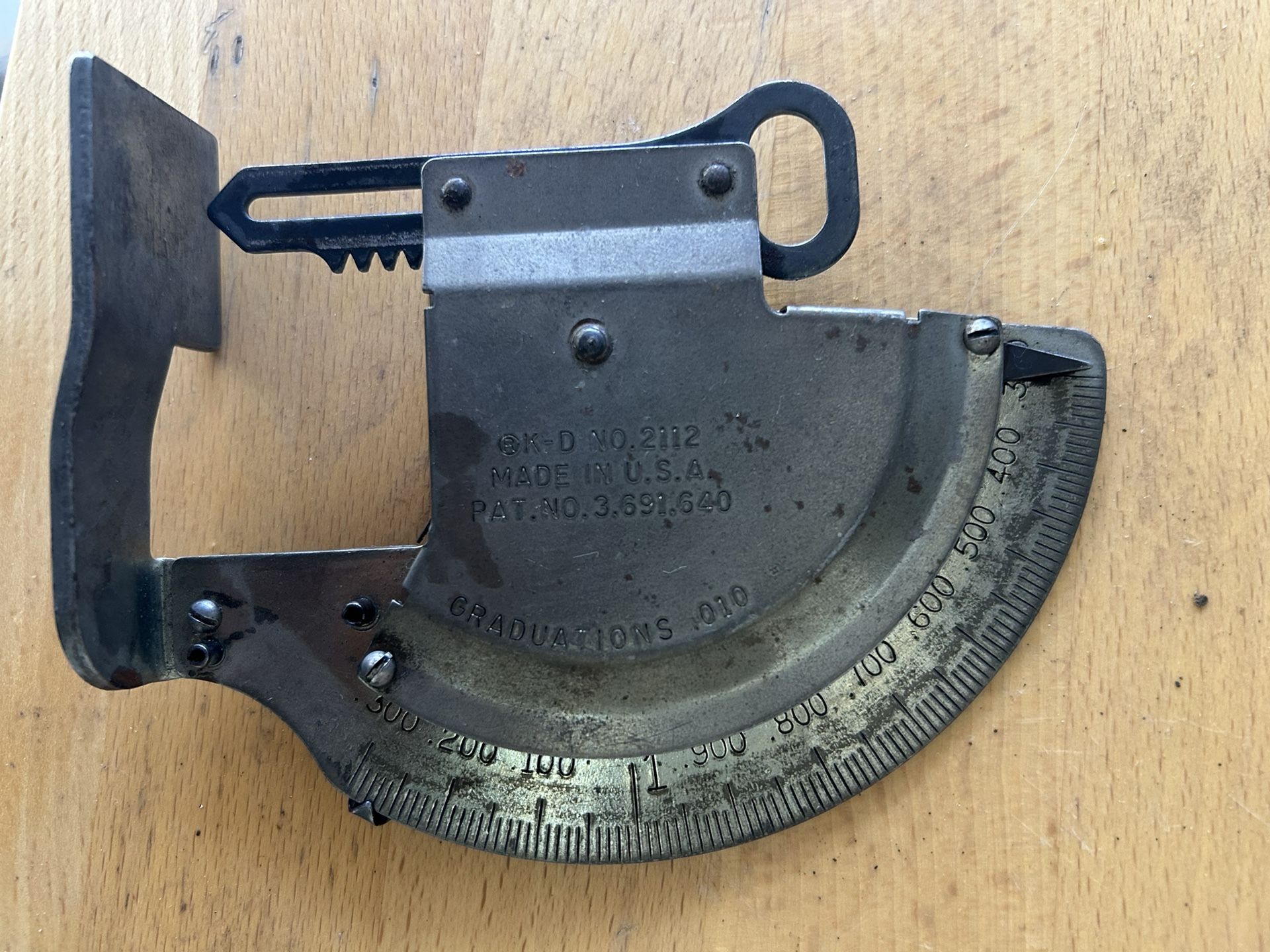 Vintage KD Tools No. 2112 Disc Brake Rotor Thickness Gauge.