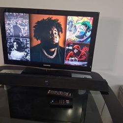 32 Inch Samsung With Remote Fire stick.\nAnd soundbar