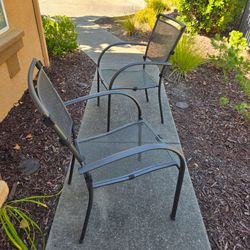 2 Outdoor Steel Chairs $5