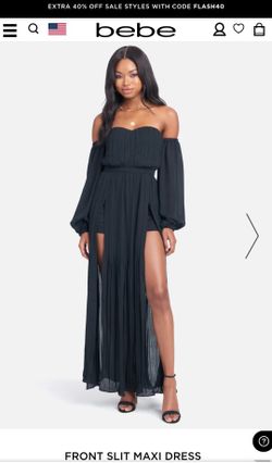 BeBe Front Slit Maxi Dress Size Small