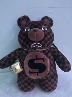 Limited Edition Checkered Brown Sprayground Bear