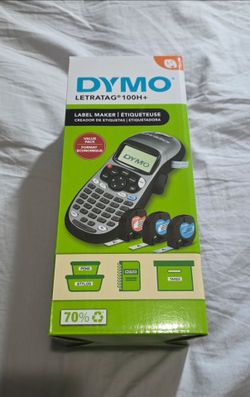 New DYMO Portable Printer Handheld Label Maker Black Silver Letratag 100H+