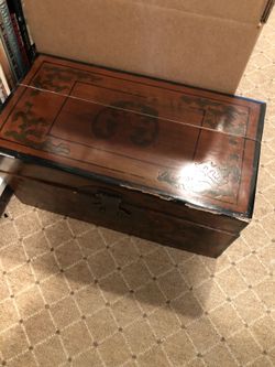 Beautiful Ornate Antique Lock Box