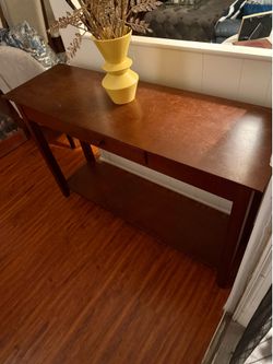 Wooden entry table