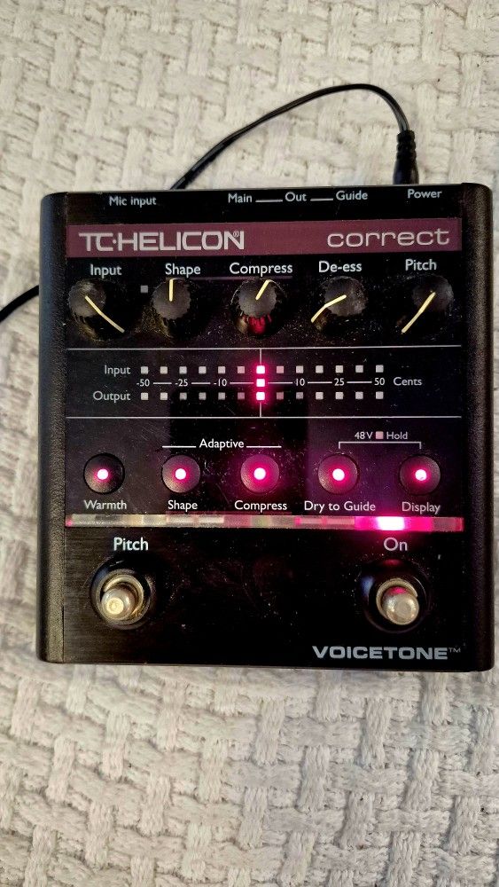Used TC Helicon VoiceTone Correct Vocal Processor