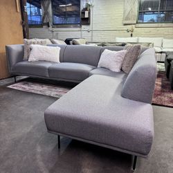 Gray Modern Sectional Sofa L Shape Couch (Delivery Available)