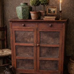 🇺🇸 Primitive Antique Cupboard - 19th Century 