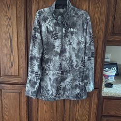Mens Huk Fishing 1/2 Zip Fleece Lined Jacket Xlarge 