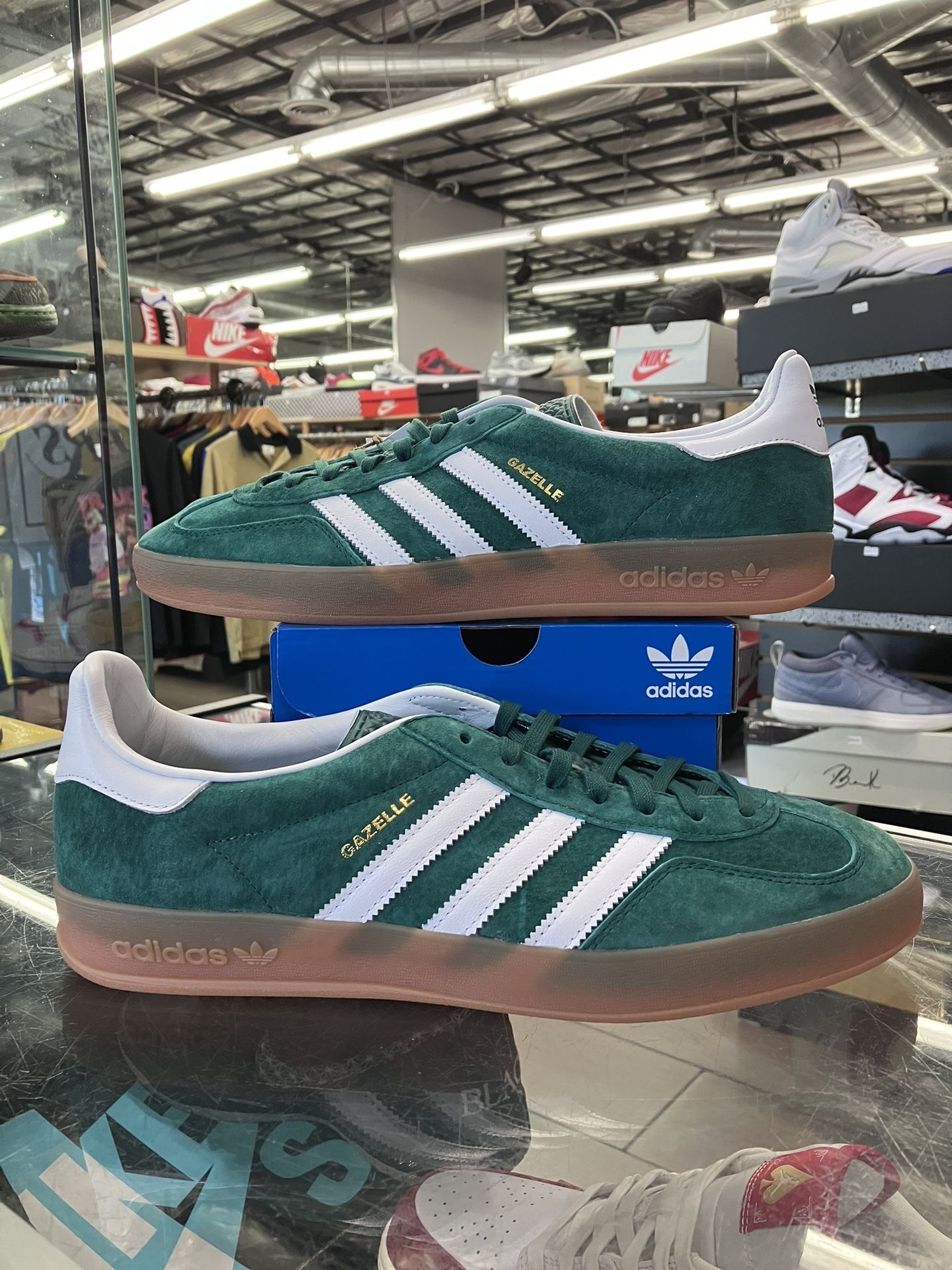 Adidas Gazelle Indoor Collegiate Green Gum