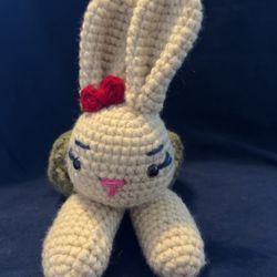Crochet Bunny With Candy Holder