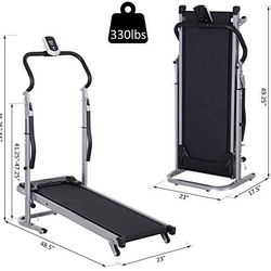 2 In 1 Folding Manual Treadmill