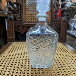 Vintage Glass Cocktail Decanter Liquor Bottle 