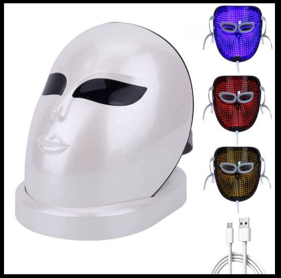 1200 Led Lights Rechargable 3 Colors face mask
