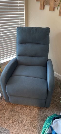 Blue recliner