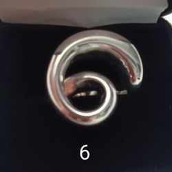 925 Silver Statement Swirl Ring 