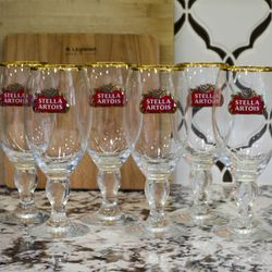 Set of 6 Stella Artois Beer Chalice's