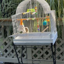 Large bird Cage With Stand And Accessories - 