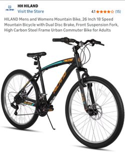 Hiland Mens & Womens Mountain Bike 26" 18 speed
