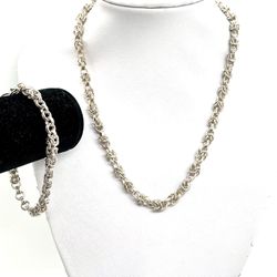 Sterling Byzantine Necklace & Bracelet