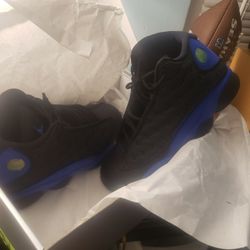 AIR JORDAN 13 BLACK AND BLUE SIZE 10 MEN