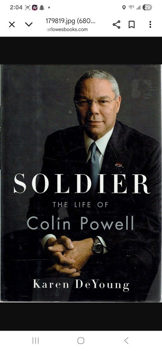 Book: " SOLDIER" The life of Colin Powell