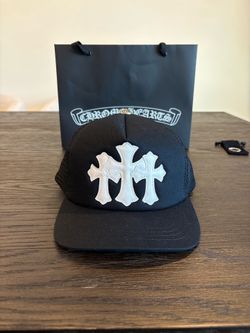 Chrome Hearts Triple Leather Cross Patch Hat