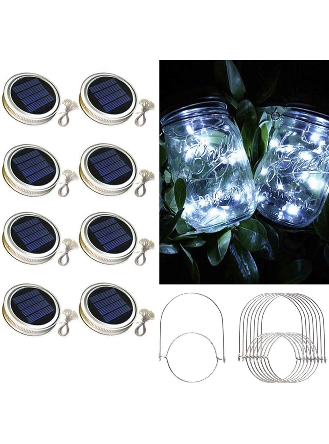 Solar Mason Jar Lid Lights,8 Pack