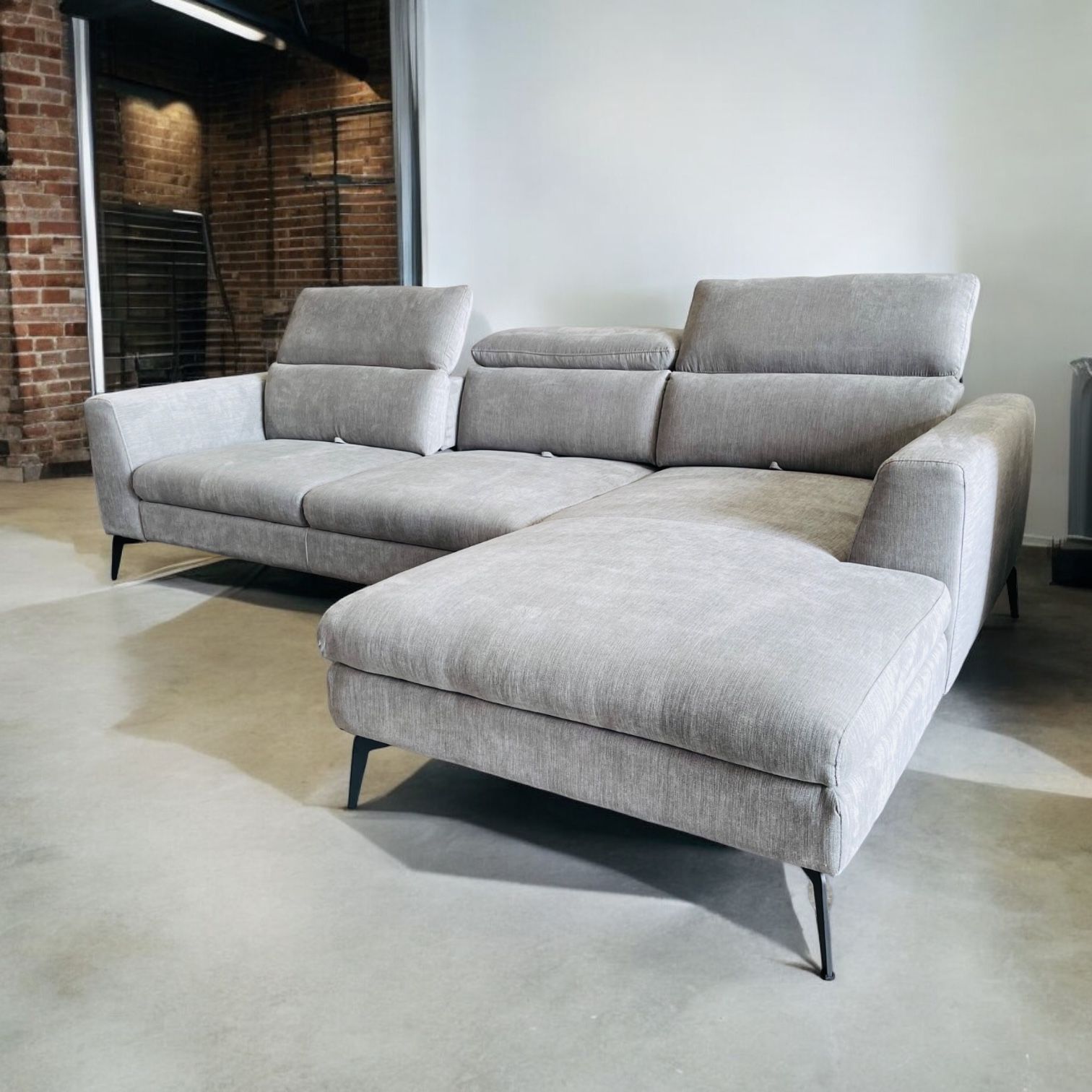 π·WAREHOUSE CLEARANCE | BRAND NEW Modern Sectional Sofa L-Shape with Adjustable back and headrests, Grayπ₯ FINANCE