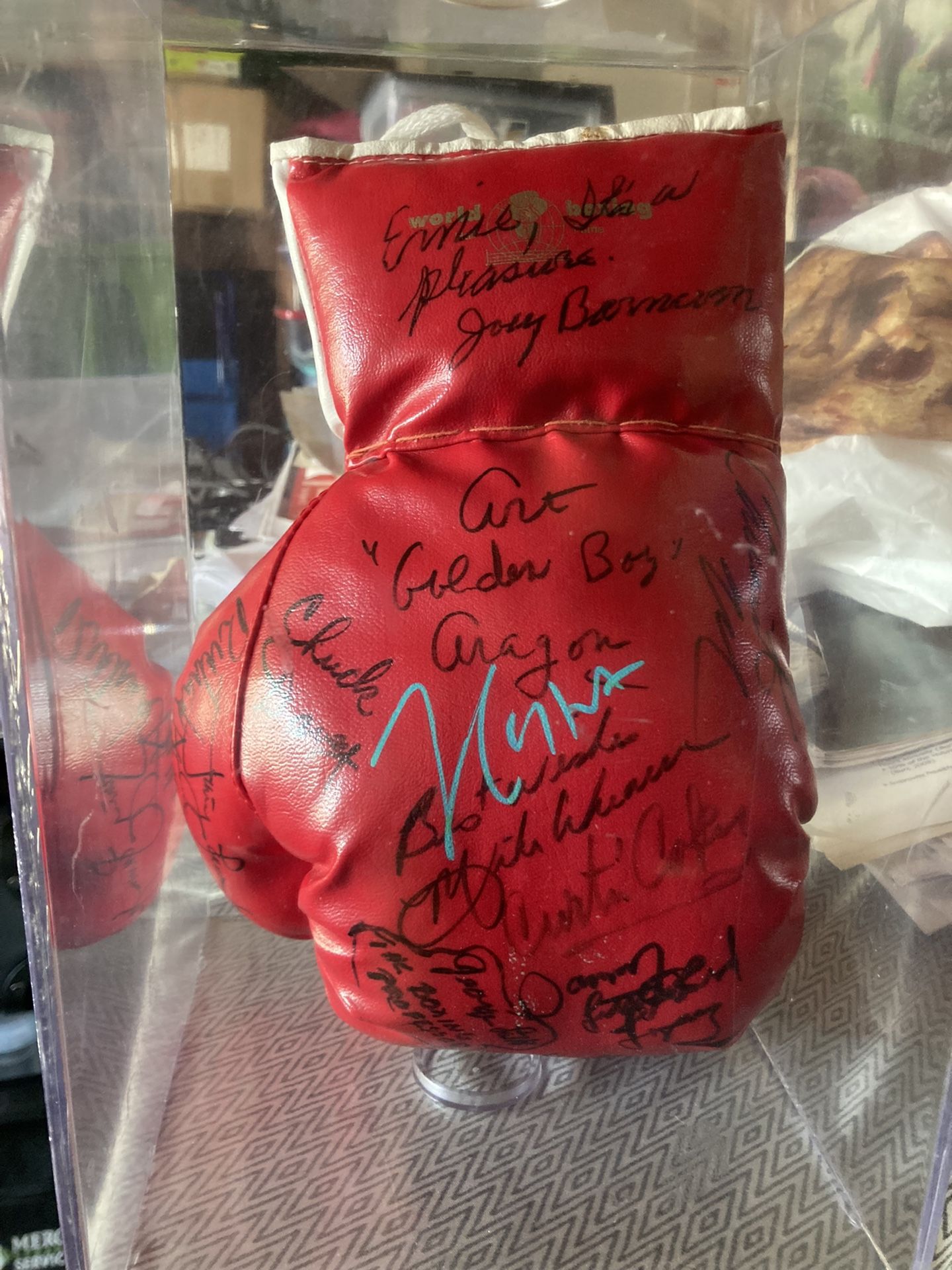 Signed Boxing Glove in case