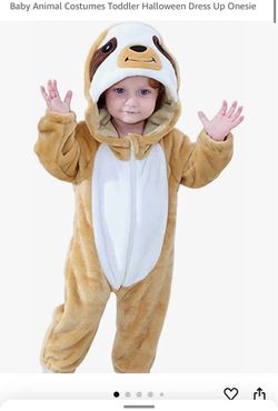 Baby Animal Costumes Toddler Halloween Dress Up Onesie 24–30 months Tags Boy, girl, kids, costume Halloween, dress up, sloth, stuffed
