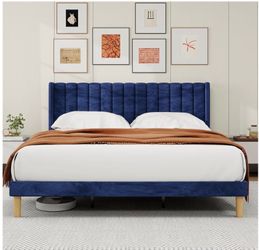 King Size Bed Frame with King Size mattress & box spring