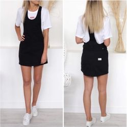 Hurley Women’s  Overall Dress Black Size Large