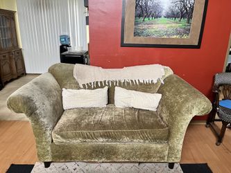 Green Velvet  Loveseat