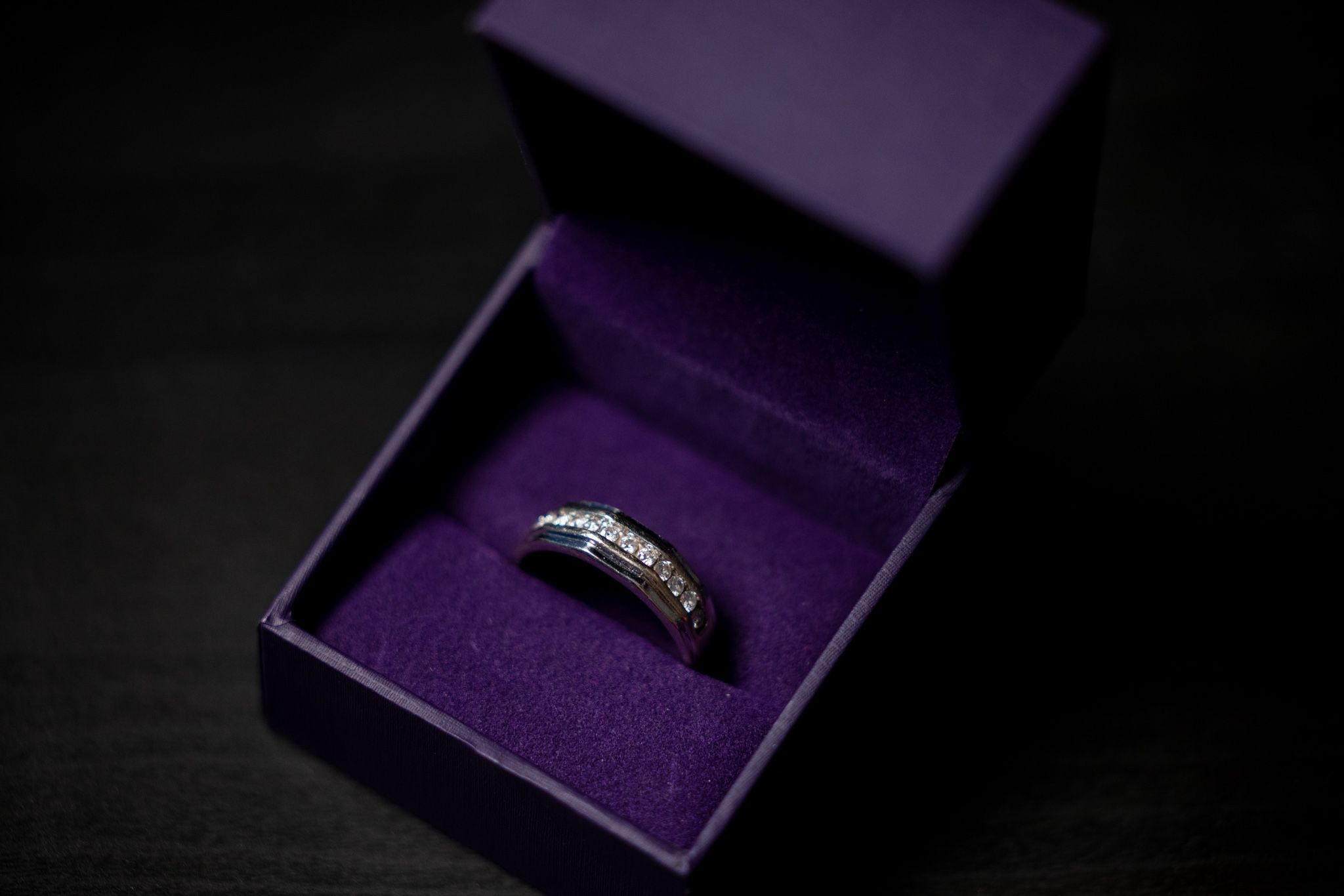 Men’s Diamond Wedding Band 1/2 Carat White Gold