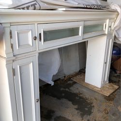 Entertainment Center Cabinet/ Fireplace Shelf