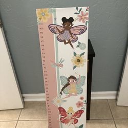 Children’s Fairy Height Chart Wall Canvass