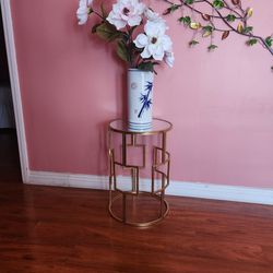 21.65" Tall Side End Table Metal Frame