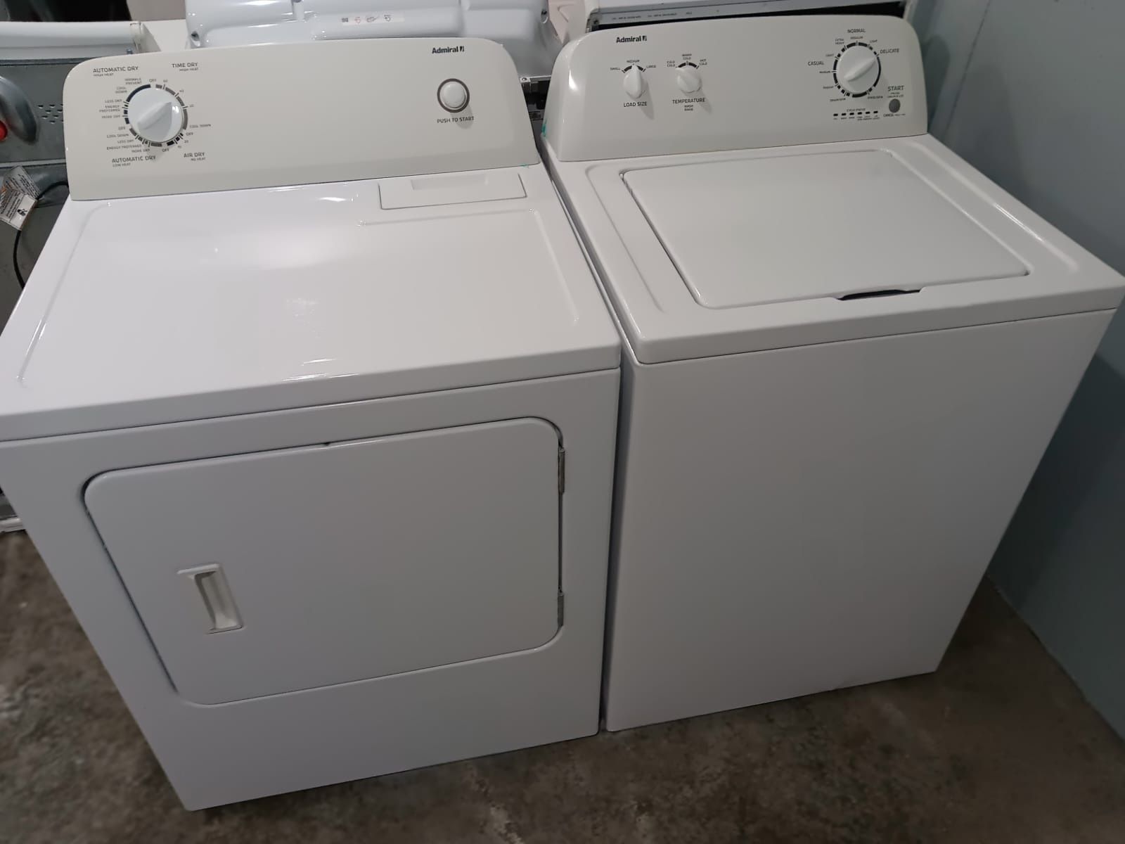 Admiral Set Washer And Dryer Electric